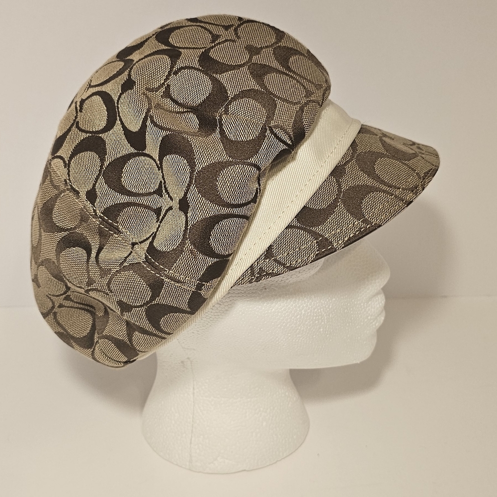 Coach Tan Baker Boy Monogram “C” Hat Women’s - Picture 4 of 12